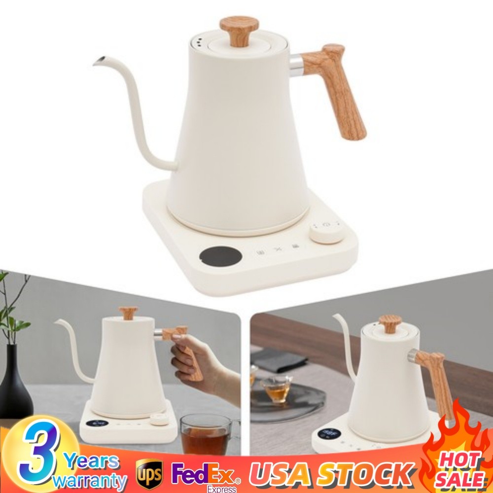 Tabletop Electric Gooseneck Kettle 1200W Electric Tea Kettle w/ Memory Function