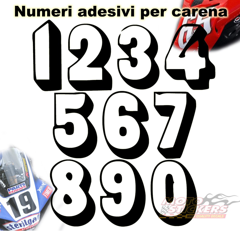 Number Sticker - Use Competition Track Tuning - Cod. n40