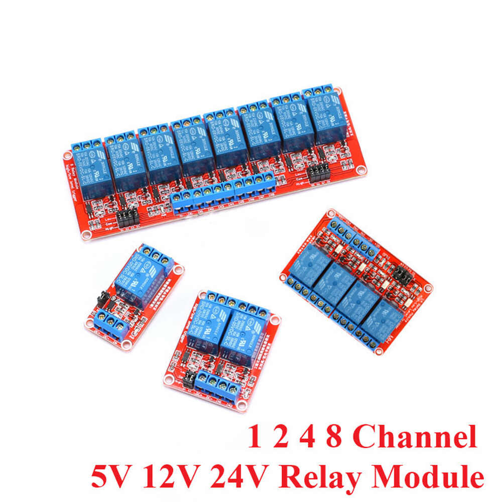 5A 12A 24A Relay Module Interface Boards High And Low Level Trigger 1/8Channels
