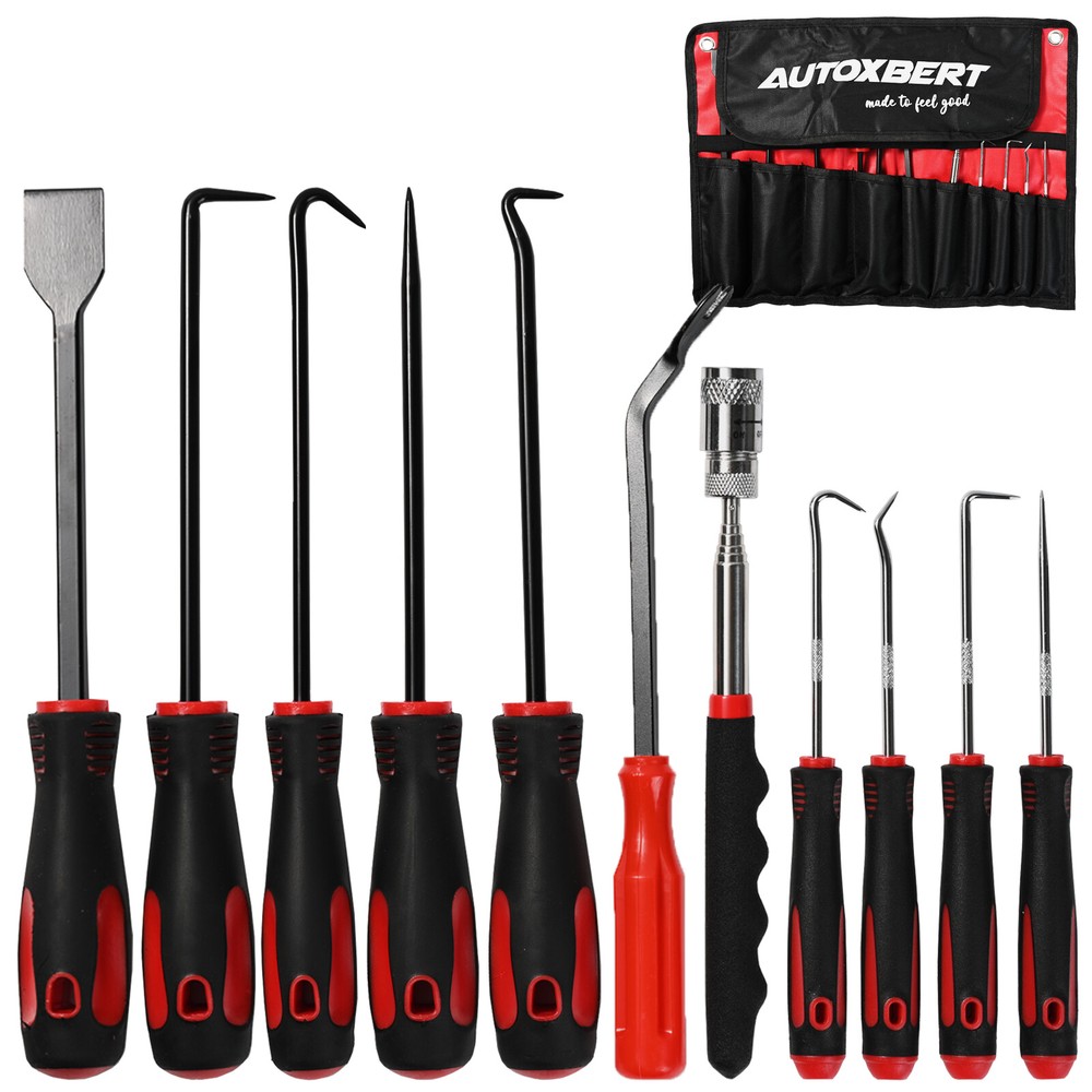 11pcs Pick And Hook Set With Scraper Magnetic Telescoping Hand Tool Kit