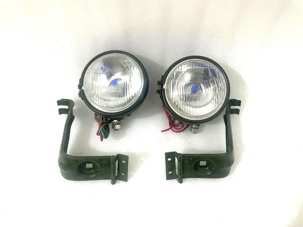 Willys Jeep MB Ford GPW Headlight Light with Bracket Pair Left & Right |Fit For