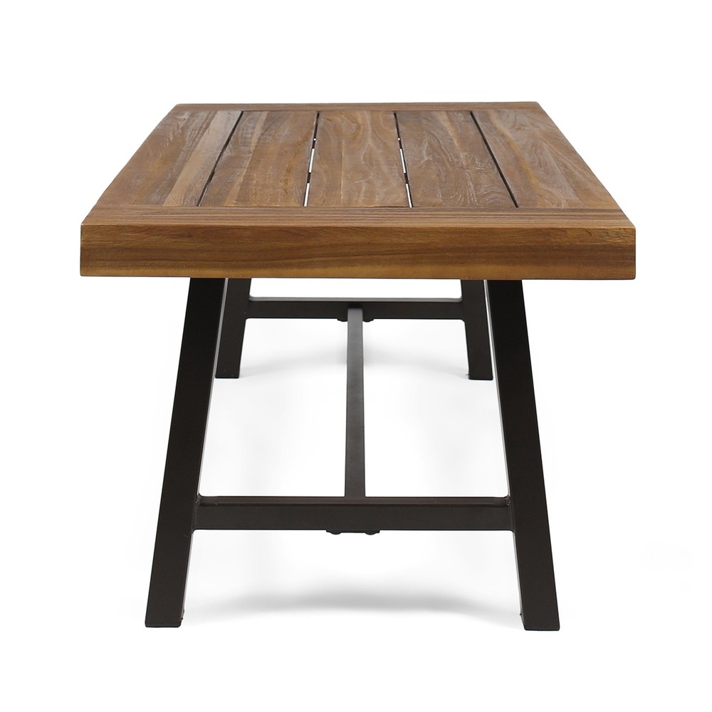 CARLISLE Solid wood grain coffee table rustic sturdy modern home decor