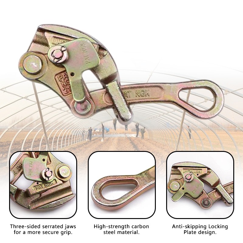 Cable Grip Steel Wires Puller 2 Ton Cable Puller Tool for 4-22 mm Wire Rope