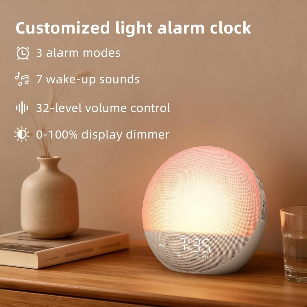 White Noise Machine with Bluetooth Speaker - Sunrise Light