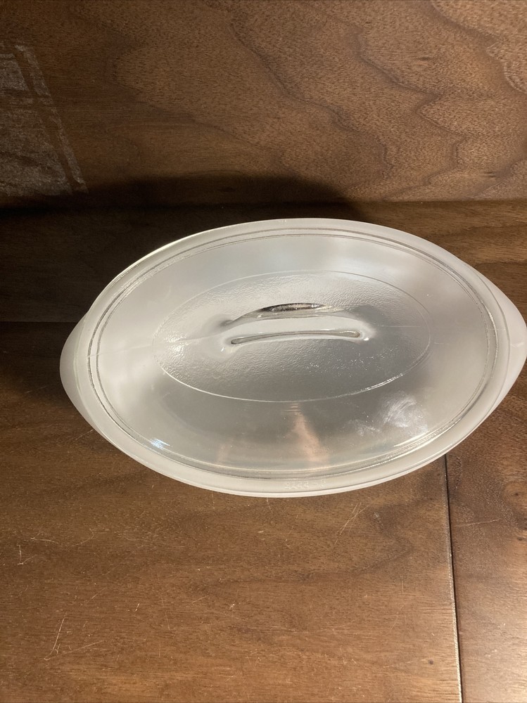 Vintage Glasbake Blue Thistle Covered Dish 1QT