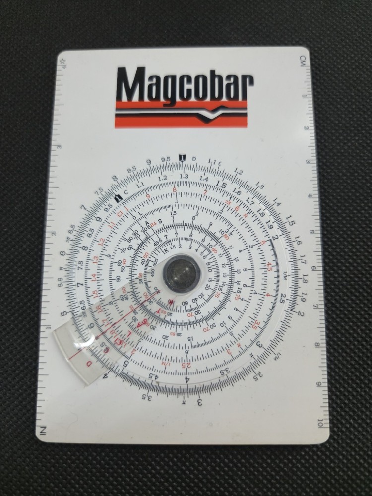 Magcobar Metric Marvel Pocket Circular Slide Rule Data Center