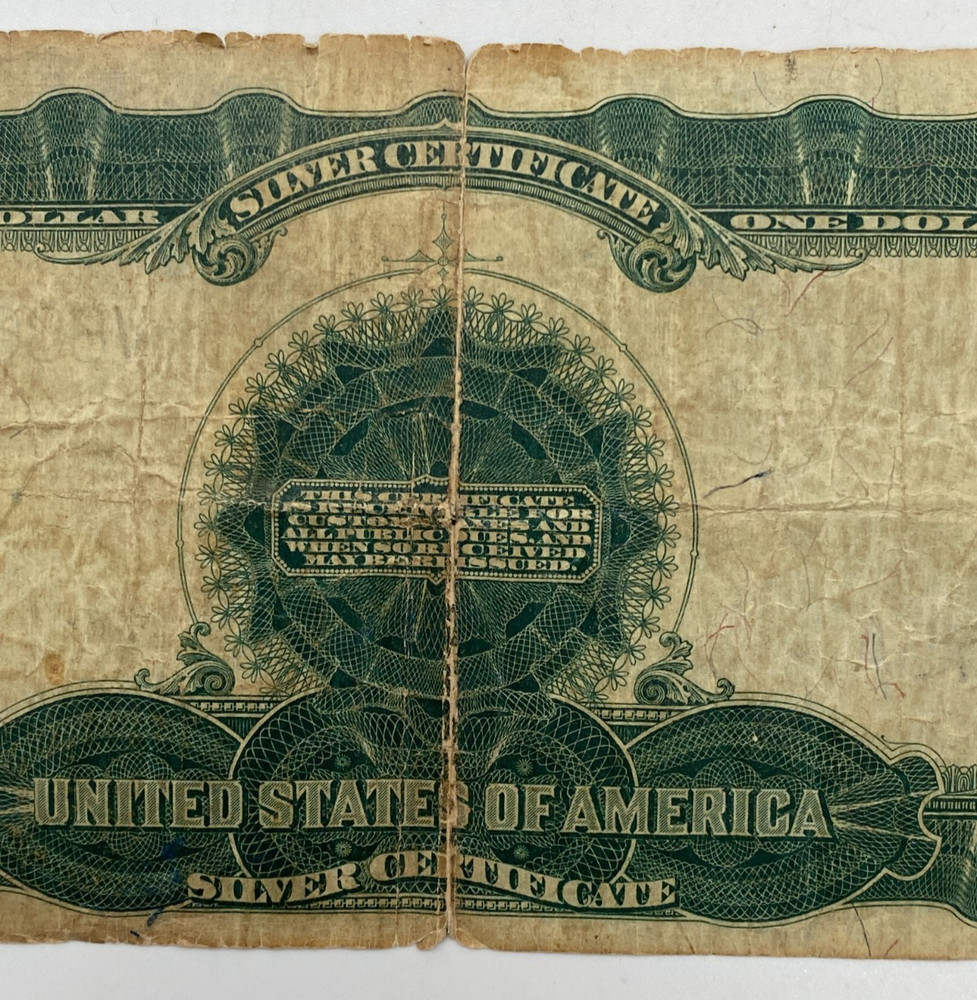 1899 $1 Silver Dollar Banknote — “Black Eagle Note.” - Good Condition