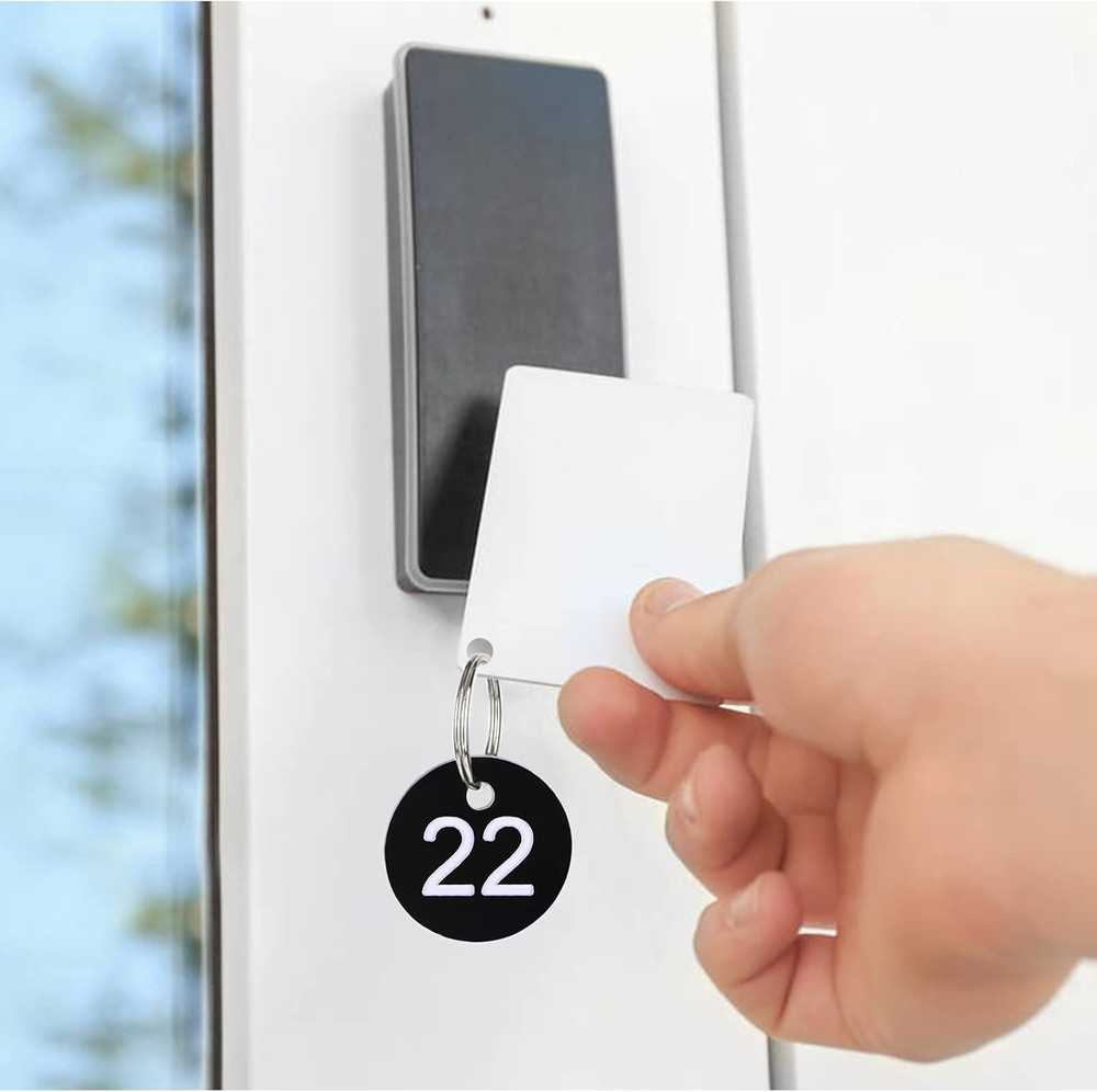 Numbers Tags, Plastic Numbered Tags round Numbered Key Tag Key Chains