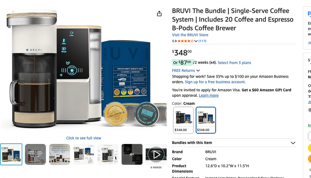 BRUVI The Bruvi Bundle | Single-Serve Coffee System
