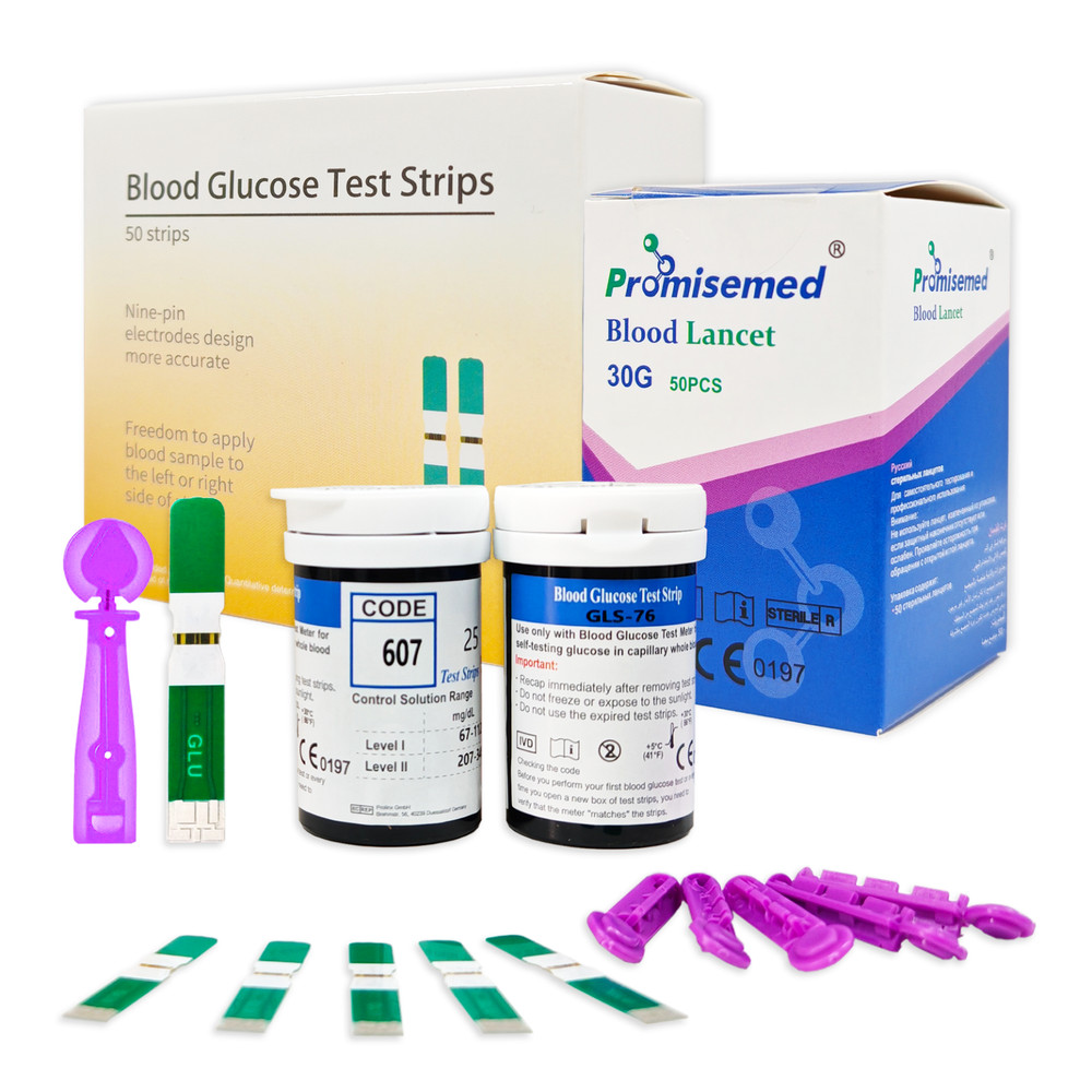 Blood glucose test strips x 50 No Need Code  50 Lancing Devices  Diabetic Strips