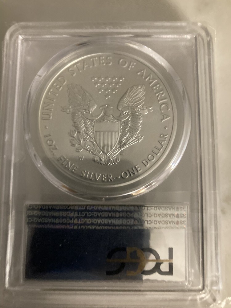 2016 W PCGS 70 Burnished eagle FS 30Th anniversary Letter edge silver label
