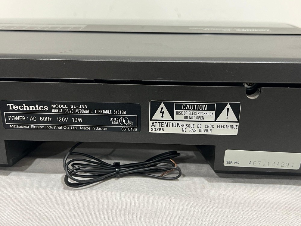 Technics SL-J33 Quartz Direct Drive Automatic Turntable Tested Working