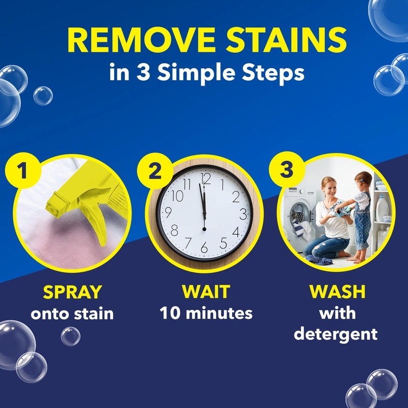 Laundry Stain Remover Spray Refill Fast Acting Oxygen Multi-Surface Cleaner 56oz