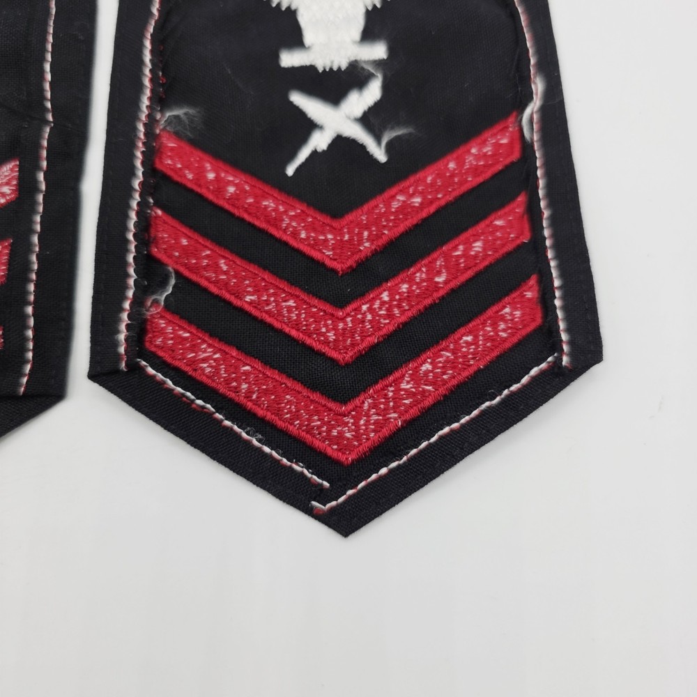 2 US Navy PO First Class E-6 Rate Cryptologic Technician Military Felt Patch