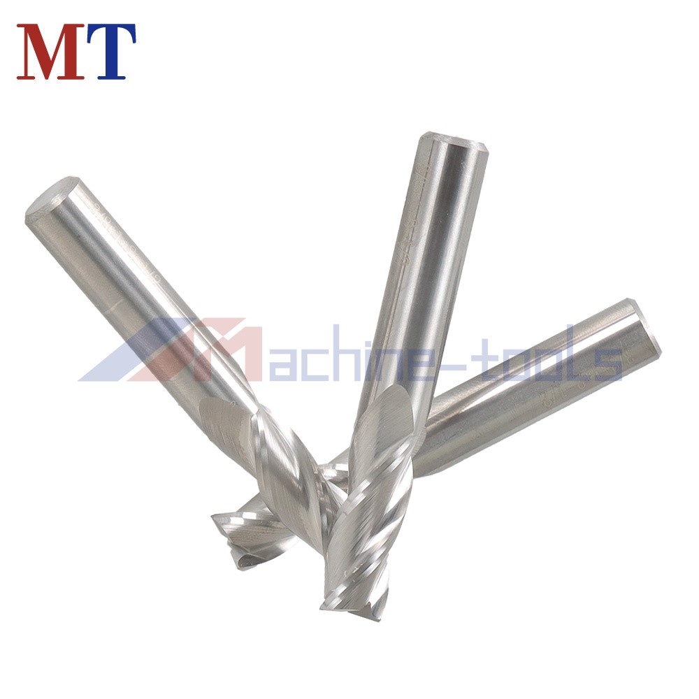 3 Pack 3/8" 3 Flute End Mill Regular 2-1/2" Overall Length Carbide