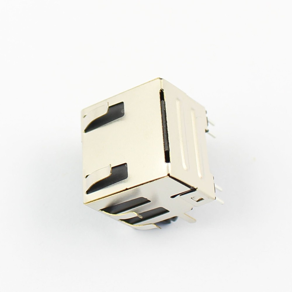 5Pcs RJ45 8P8C 8 Pin Shielded PCB Mount Network Socket Connector With LED