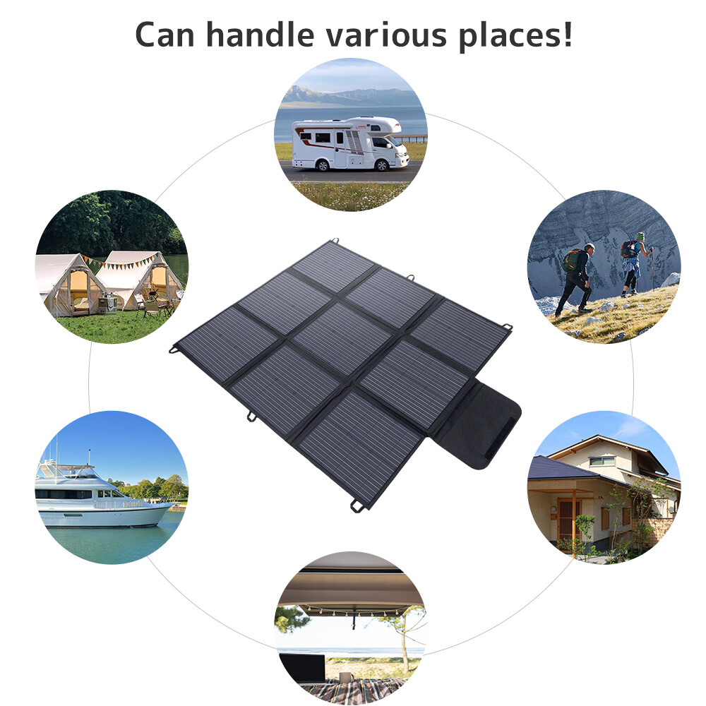 200W Solar Panel Foldable Solar Blanket Monocrystalline for Outdoor RV Camping