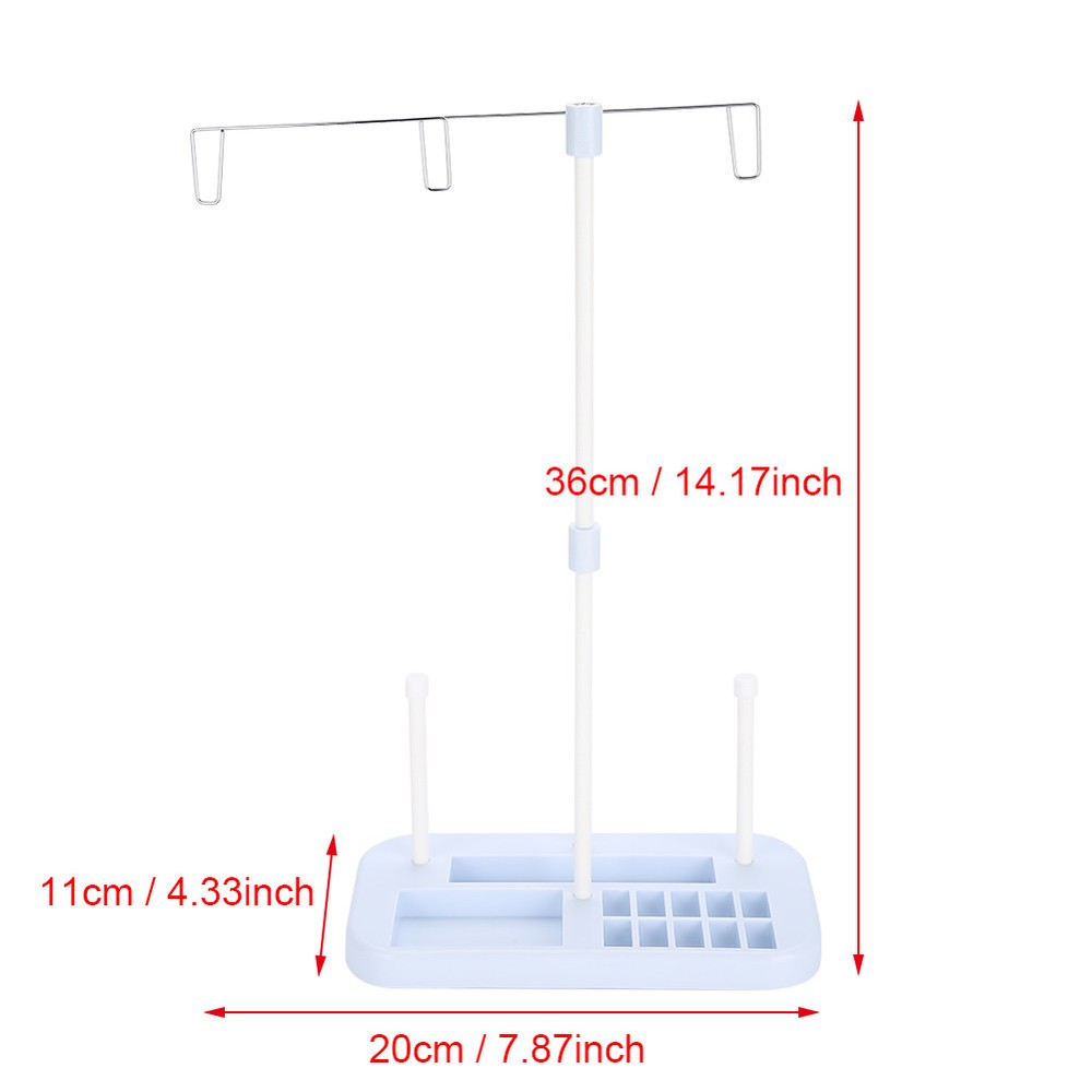 Adjustable 3 Cone Embroidery Thread Spool Holder Stand For Sewing Machine