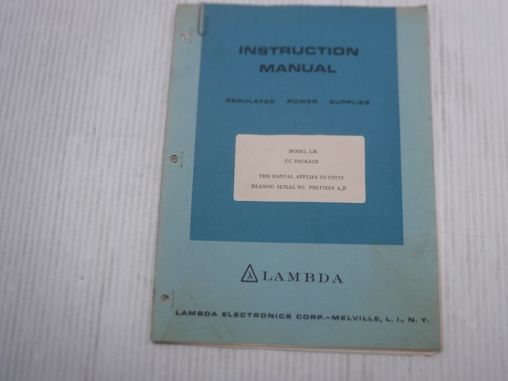Lambda LM CC Package Manual IM-LMCC