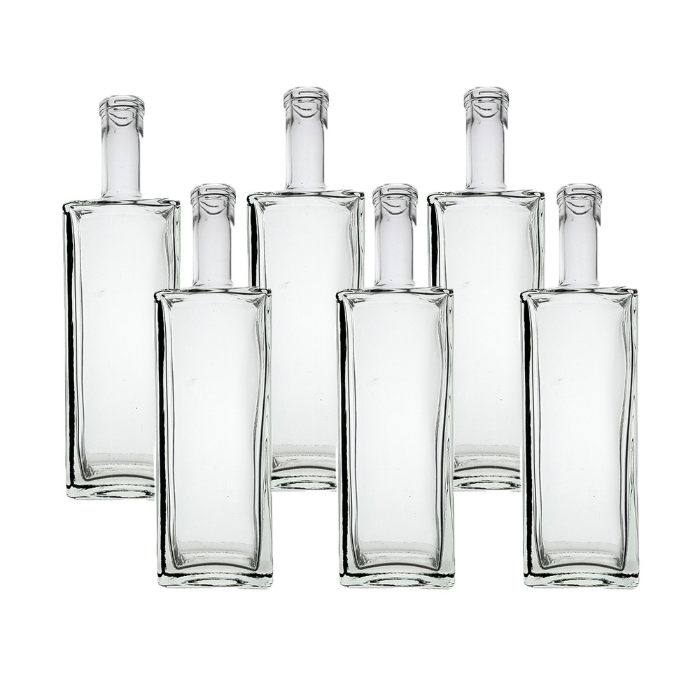 Liberty Flint Bar Top Spirit Bottles - Pack of Six Bottles