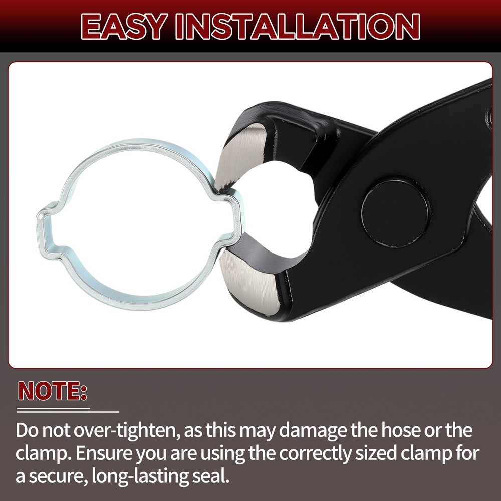 5 Pack Galvanizing Plate Double Ear Hose Clamps, Working Range 21-25mm