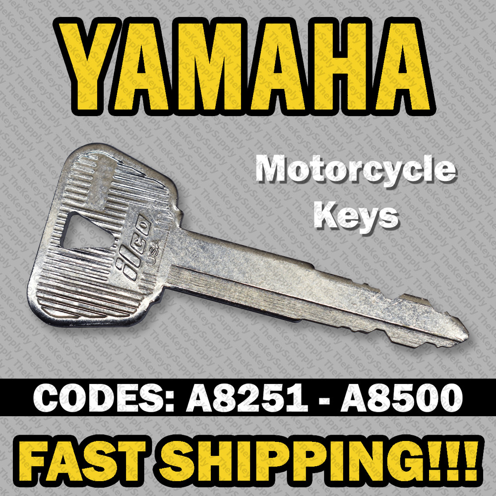 Yamaha Motorcycle Key Cut to Your Code A8251 - A8500