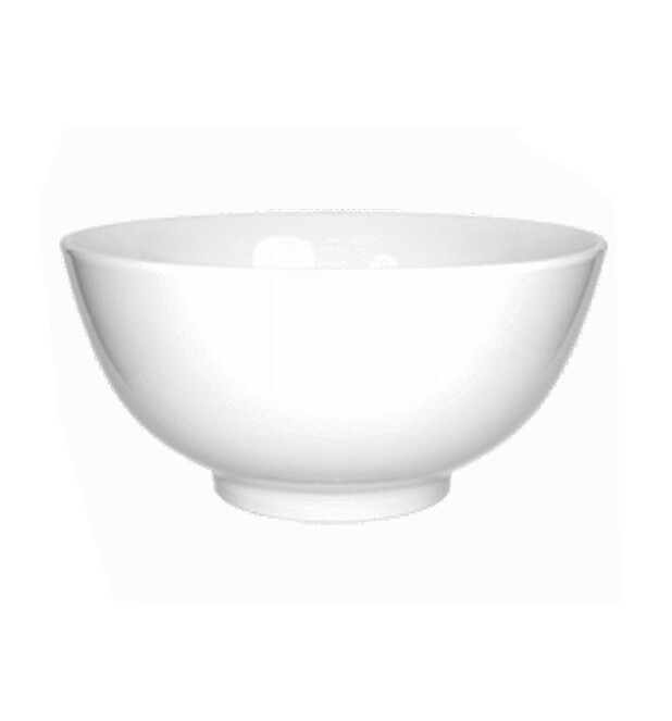 Pacific Bright White 24 Oz Footed Soup / Rice Bowl - 2 Dozen