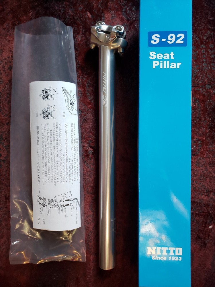 Nitto S-92 Seatpost 27.2 x 350mm 0° Offset Silver