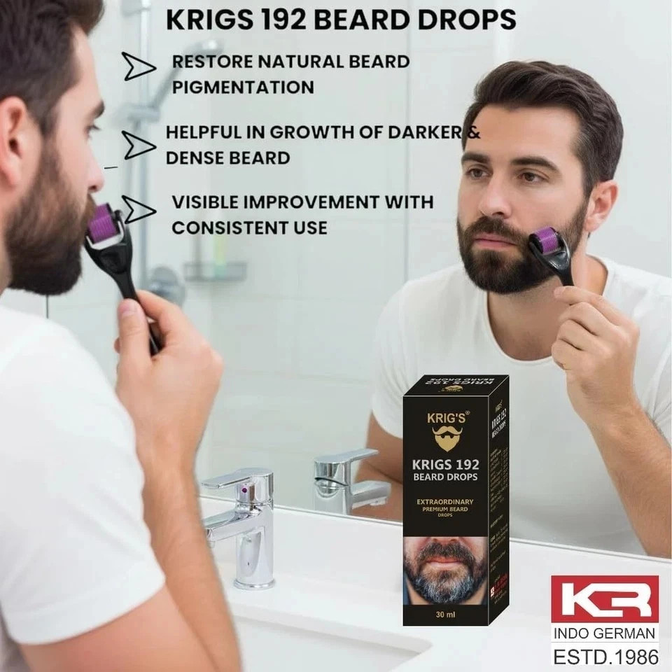 KRIG'S 192 Beard Drops Homeopathic - Extraordinary Premium Drops 30ml