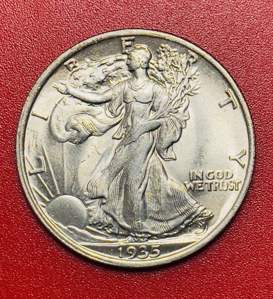 1935 P Walking Liberty Silver Half Dollar, Gem Uncirculated.