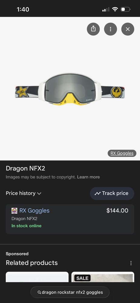 Dragon Rockstar NFX2 Goggles