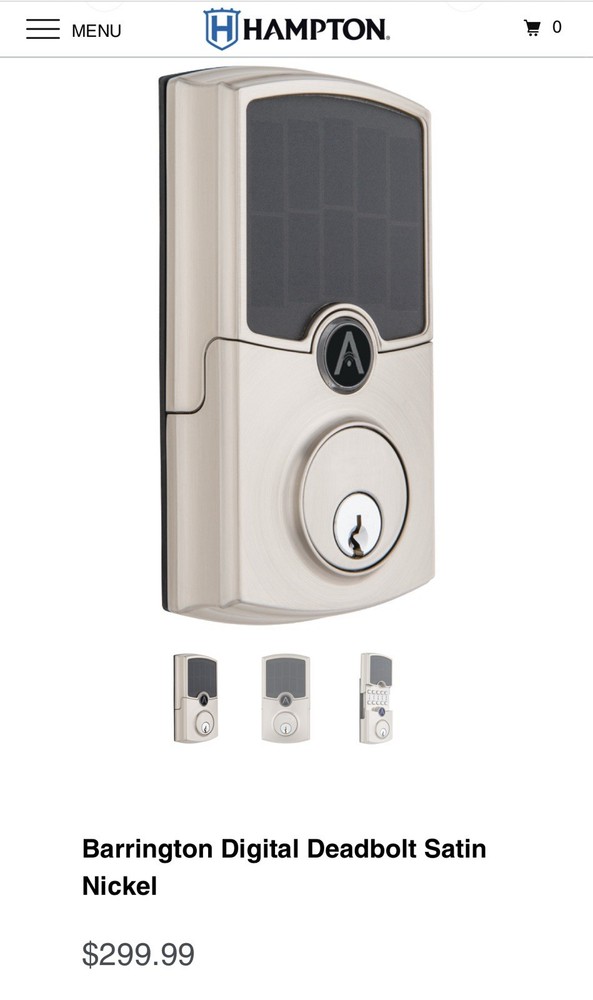Array Connected Door Lock With Solar - New
