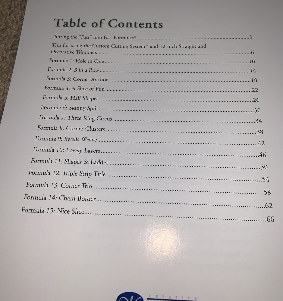 Creative Memories Lot Custom Cutting System Blades Patterns + Fast Formulas Book