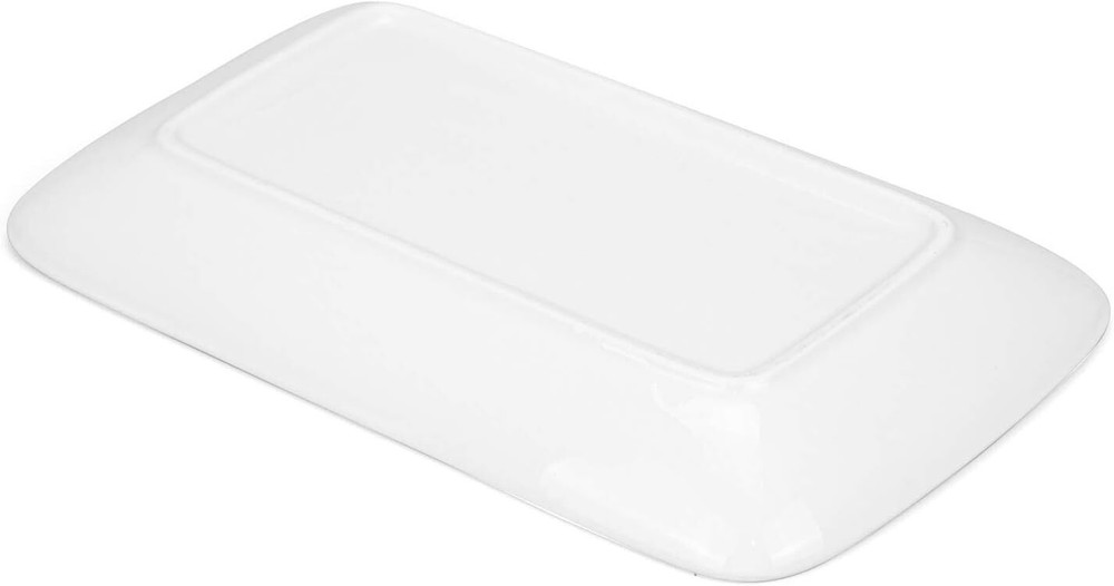 8-Piece Set of 8-Inch Rectangular Ceramic Plates Salad Plates