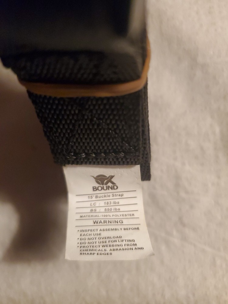 BOUND 1" x 15' Buckle Strap Heavy Duty Tie Down Strap 550 LBS 2 Pack
