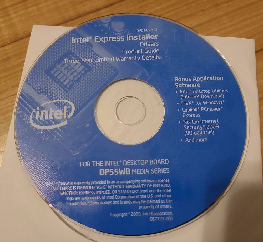 INTEL EXPRESS INSTALLER DRIVERS DP55WB DivX LAPLINK PCMOVER EXPRESS DVD-ROM