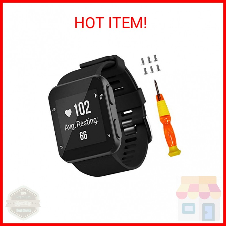 NotoCity for Garmin Forerunner 35 Band Soft Silicone Replacement Watch Strap Com