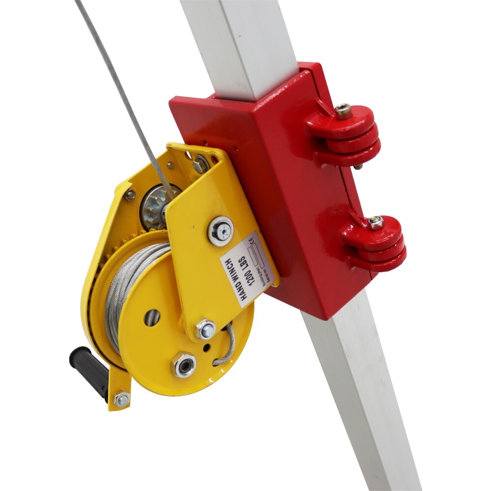 Confined Space Tripod Adjustable 65ft Legs Rescue Tripod 3968LBS Blocking Force