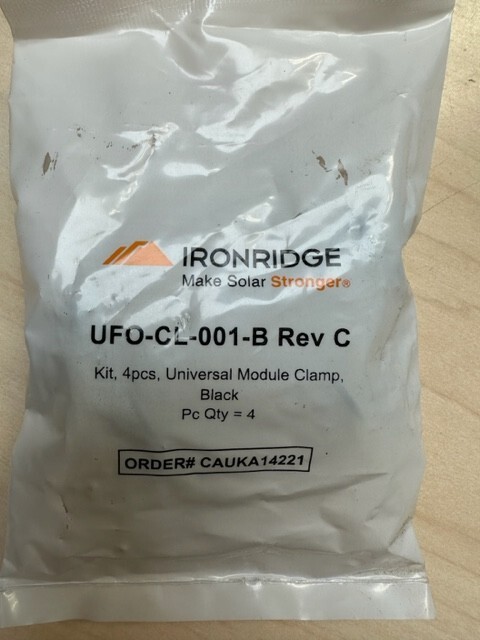 Ironridge UFO Solar clamps