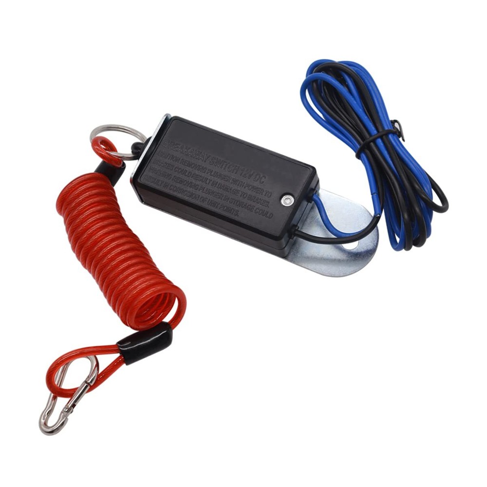 Trailer Breakaway Switch with 4FT Breakaway Coiled CableIncluding Electric Br...