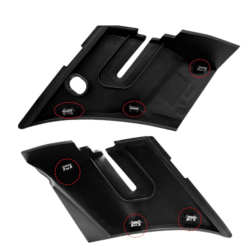1 Pair Windshield Wiper Cowl End Panel Compatible with 2007–2013 GMC black