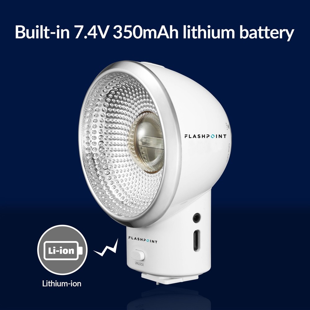 Flashpoint FlashBack Lux Elf Retro Camera Flash (White), Godox Lux Elf