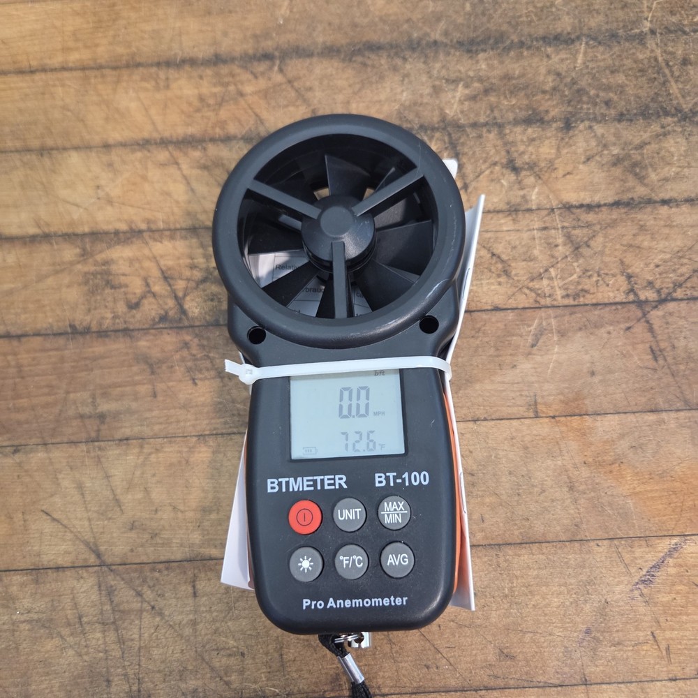 BTMETER BT-100 Digital Handheld Anemometer Wind Speed Temp Meter