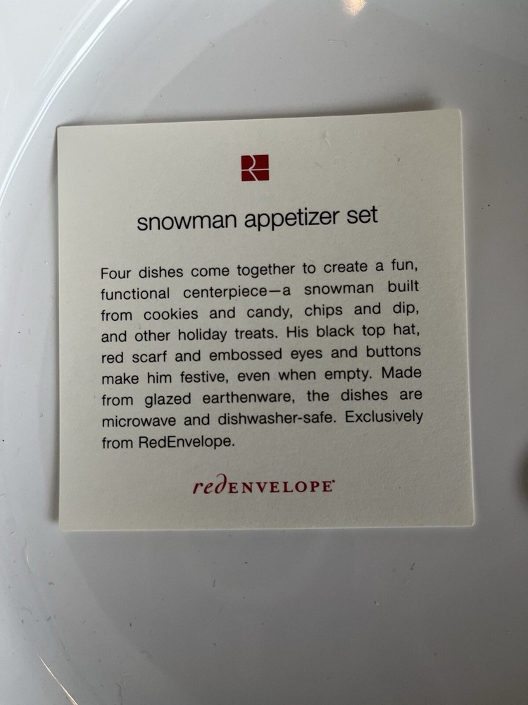 Serving platter Set Snowman Shape by Red Envelope