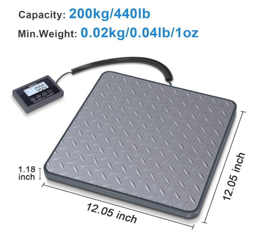 THINKSCALE 440lbs Shipping Scale–Accurate Digital Postal Scale with LCD Display