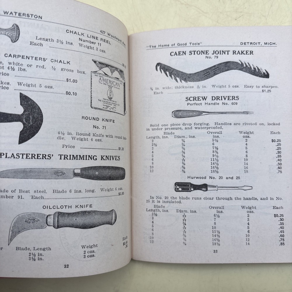 J. M. Waterson Tools Catalog No 52