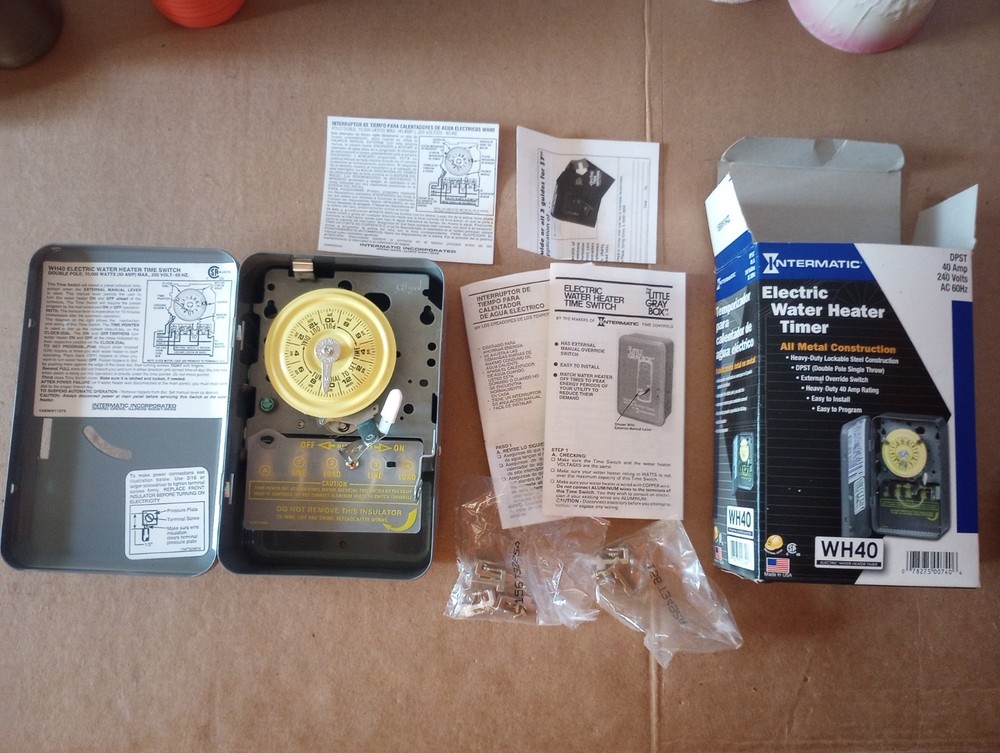 Intermatic WH40 Electric Water Heater Timer ~The Little Gray Box, new in box