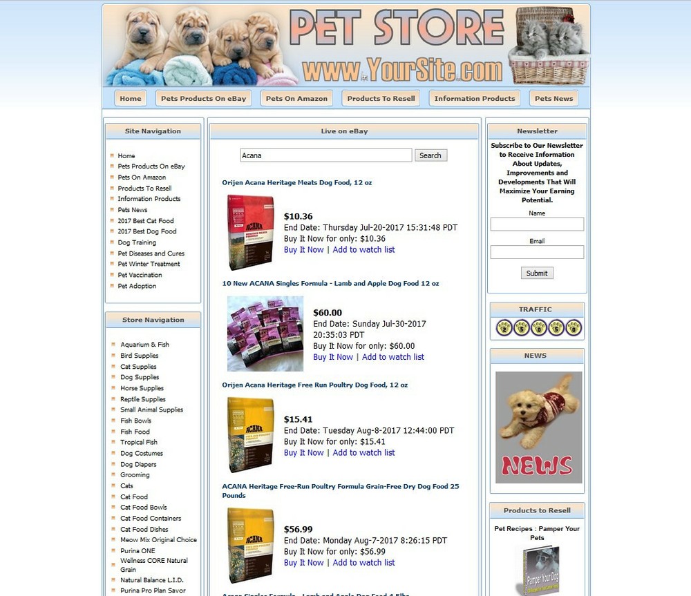 AMAZON STORE - Complete, Ready Made Pet Affiliate Website
