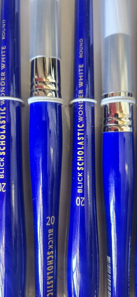 Blick Scholastic Wonder White Brush Set 6 Pack Round Size 20