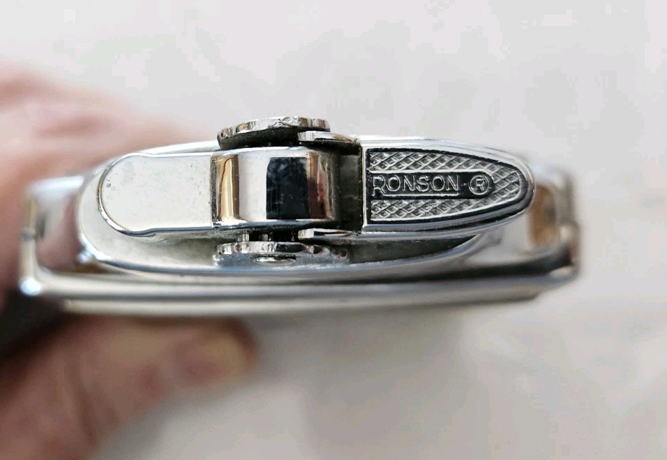 Old Art Deco RONSON Cigarette Case & Lighter Engrave Initials BG & Personalized
